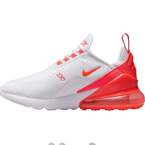 Bling Nike Air Max 270 Orange White Sneakers Shoes Customized with Crystals - Picture 4 of 5